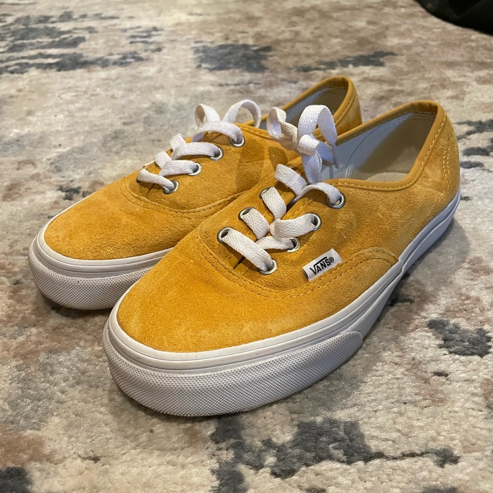 Yellow suede Vans